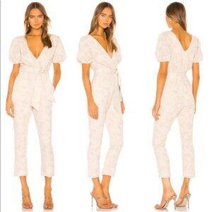 Cotton Linen Tapestry Jacquard Pants Jumpsuit S Majorelle "Brina Romper" Oatmilk